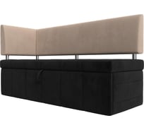 Кухонный прямой диван Стоун с углом левый Лига диванов 115932L