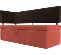 Кухонный прямой диван Стоун с углом левый Лига диванов 115939L