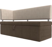 Кухонный прямой диван Стоун с углом левый Лига диванов 107284L