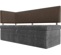 Кухонный прямой диван Стоун с углом левый Лига диванов 107287L