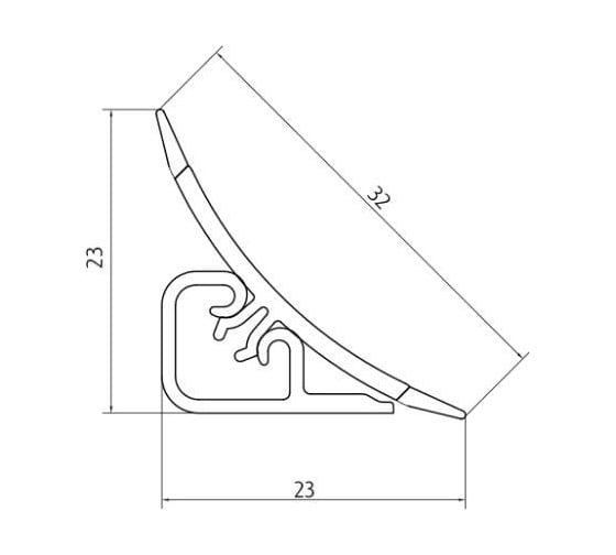 Плинтус KORNER LB 231 36 бриллиант белый 3.0 м 36 231-36