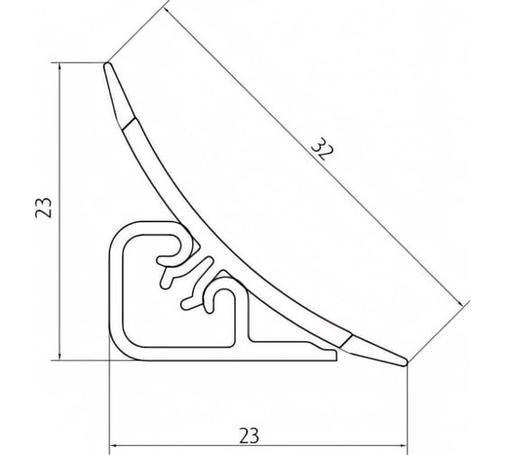 Плинтус KORNER LB 231 17 дуб вотан 3.0 м 17 231-17