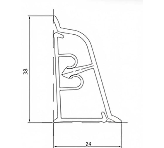 Плинтус KORNER LB 38 61 мрамор бежевый 3.0 м 61 38-61