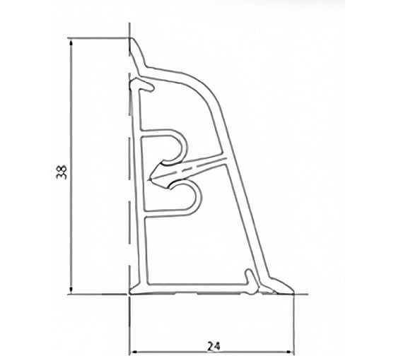 Плинтус KORNER LB 38 16 мрамор бежевый светлый 3.0 м 16 38-16