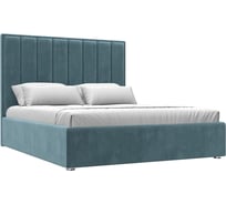 Интерьерная кровать Лига диванов Афродита 160 велюр бирюзовый 113044