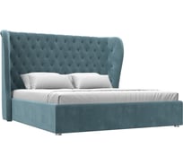 Интерьерная кровать Лига диванов Далия 180 велюр бирюзовый 108314