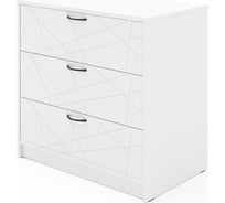 Комод ФЕЛИКС Салют 80 см, 3 ящика, белый ПК-ОБИ-КД80Х48Я3/ПЛ-В1-76