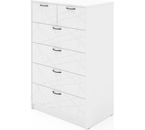 Комод ФЕЛИКС Салют 80 см, 6 ящиков, белый ПК-ОБИ-КД80Х48Я6/ПЛ-В1-76