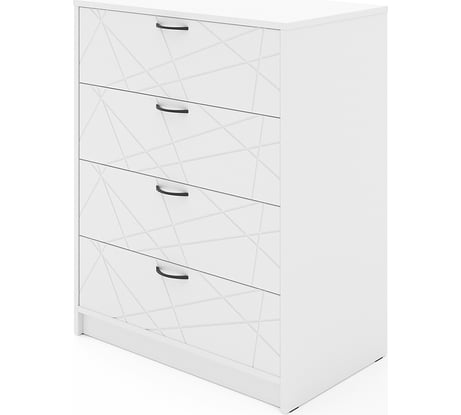 Комод ФЕЛИКС Салют 80 см, 4 ящика, белый ПК-ОБИ-КД80Х48Я4/ПЛ-В1-76