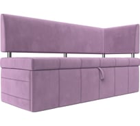 Кухонный прямой диван Лига диванов Стоун с углом правый 115944