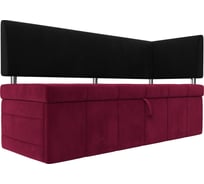 Кухонный прямой диван Лига диванов Стоун с углом правый 115935