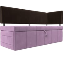 Кухонный прямой диван Лига диванов Стоун с углом правый 115945