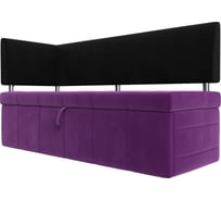 Кухонный прямой диван Лига диванов Стоун с углом левый 107280L