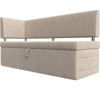 Кухонный прямой диван Лига диванов Стоун с углом левый 117471L