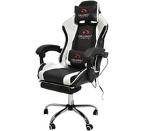 Вибромассажное кресло Сalviano AVANTI ULTIMATO black/white/black с подножкой 2073009500122