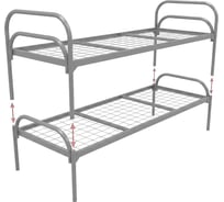 Двухъярусная кровать SAMGRUPP металлическая модульная "Стандарт + 2" (900х1900, сетка 100х50, 2 перемычки) КД-С-УС2 900х1900 (100х50) модуль
