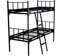 Металлическая двухъярусная кровать SAMGRUPP "Премиум" с лестницей (800х1900, сетка 100х50, 3 усиления) КД-П-УС3-800х1900-100х50