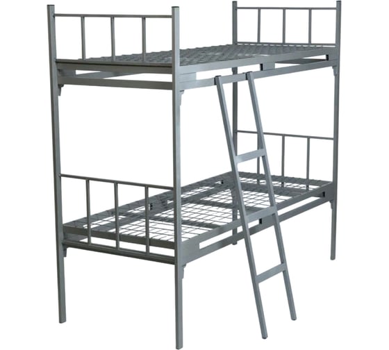 Металлическая двухъярусная кровать SAMGRUPP "Премиум" с лестницей (800х1900, сетка 100х50, 3 усиления) КД-П-УС3-800х1900-100х50 1