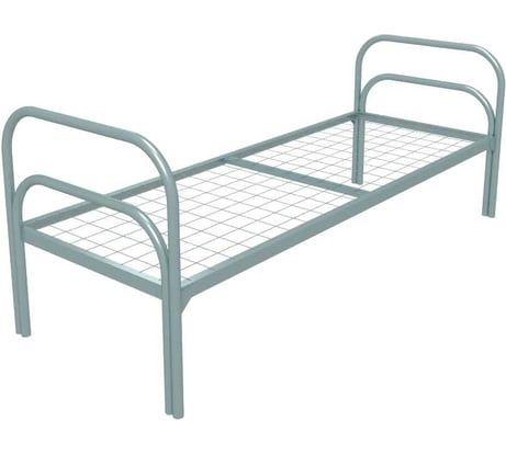 Одноярусная кровать SAMGRUPP металлическая "хард +" (800x1900, сетка 100x50, двойная ножка, 1 перемычка) 17108