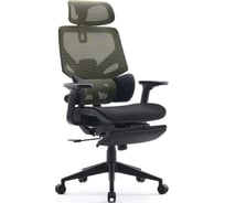 Кресло CACTUS CS-CHR-MC01-LGNBK салатовый сиденье черный сетка/ткань с подголовником крестовина пластик 1884166