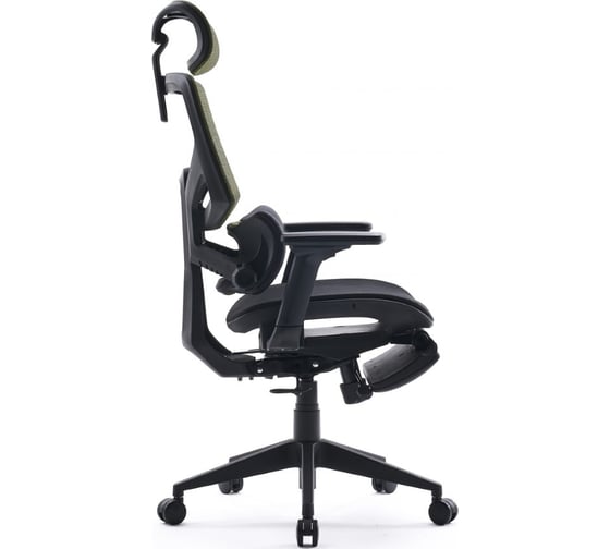 Кресло CACTUS CS-CHR-MC01-LGNBK салатовый сиденье черный сетка/ткань с подголовником крестовина пластик 1884166