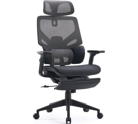 Кресло CACTUS CS-CHR-MC01-GYBK серый сиденье черный с подголовником крестовина 1884171