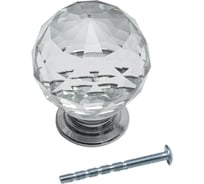 Ручка-кнопка JET 231 алюминий стекло хром R231A.021CPQ99