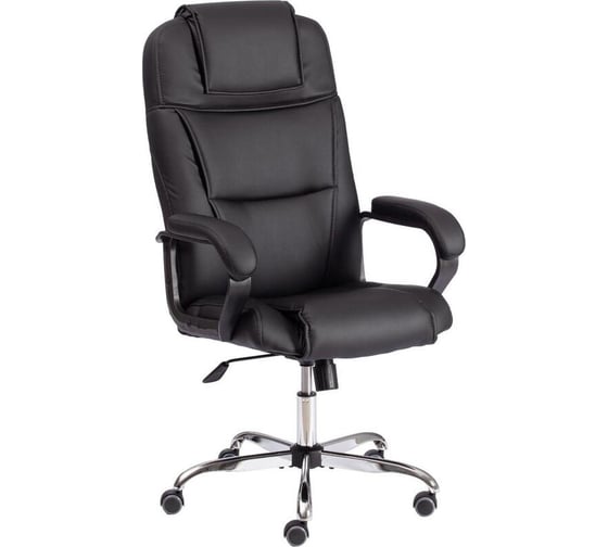 Кресло Easy Chair ut_ echair priority хром 22 кож/зам черный 36-6 1739531