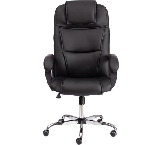 Кресло Easy Chair ut_ echair priority хром 22 кож/зам черный 36-6 1739531