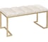 Банкетка GreenWeen OMEGA MINI, золотая, Ivory, Bulon 850x400x435 мм GW-OMEGAMINI-IVORY-850G-BL 1