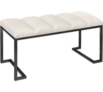 Банкетка GreenWeen OMEGA MINI, черная, Ivory, Bulon 850x400x435 мм GW-OMEGAMINI-IVORY-850B-BL
