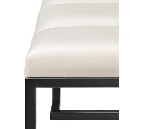 Банкетка GreenWeen OMEGA MINI, черная, Ivory, Bulon 850x400x435 мм GW-OMEGAMINI-IVORY-850B-BL