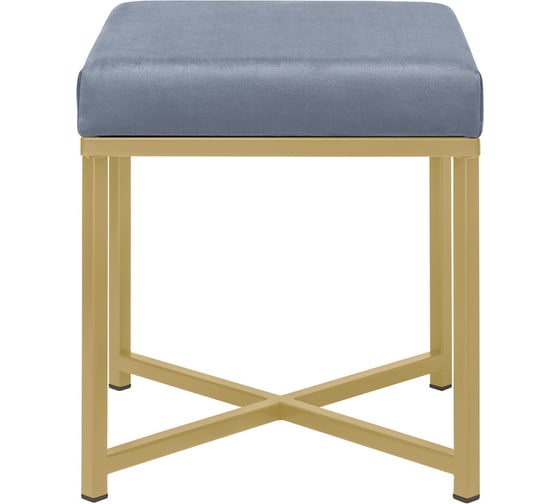 Пуф GreenWeen CRUZ, золотой, Light Blue, 400x400x470 мм GW-CRUZ-400G-LB