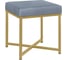Пуф GreenWeen CRUZ, золотой, Light Blue, 400x400x470 мм GW-CRUZ-400G-LB 1