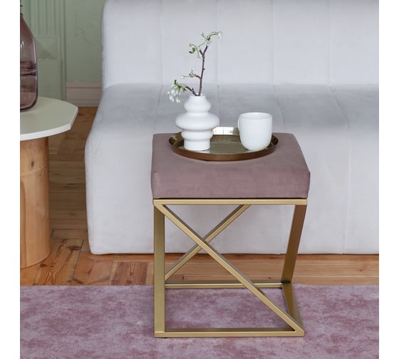 Пуф GreenWeen Chelsea, золотой, Mocco, 400x400x450 мм GW-CH400G-M