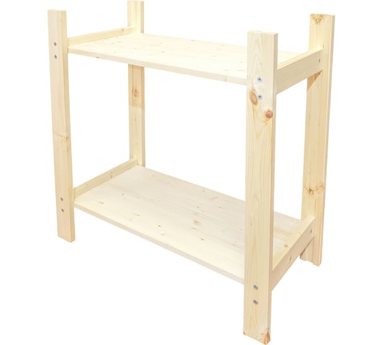 Деревянный стеллаж Timber&Style 60x62x30см, 2 полки TSST60302