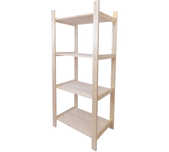 Деревянный стеллаж Timber&Style 60x145x40см, 4 полки TSST60404 1