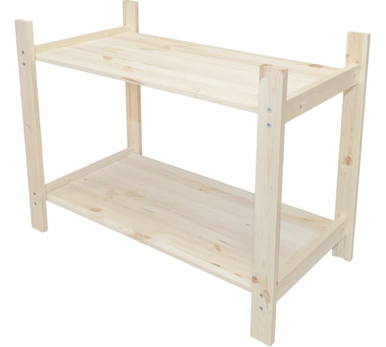 Деревянный стеллаж Timber&Style 75x62x40см, 2 полки TSST75402 1