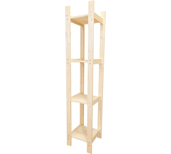 Деревянный стеллаж Timber&Style 30x145x30см, 4 полки TSST30304 1