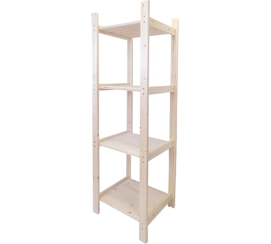 Деревянный стеллаж Timber&Style 45x145x40см, 4 полки TSST45404 1
