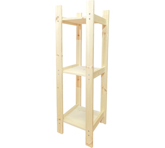 Деревянный стеллаж Timber&Style 30x103x30см, 3 полки TSST30303