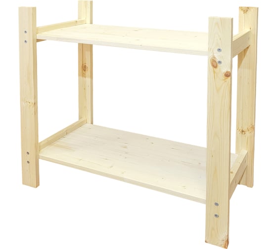 Деревянный стеллаж Timber&Style 75x62x30см, 2 полки TSST75302 1