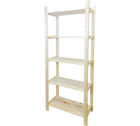 Деревянный стеллаж Timber&Style 75x187x30см, 5 полки TSST75305