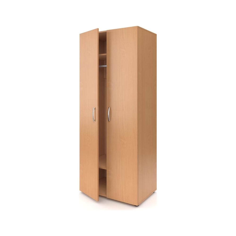 Шкаф для одежды МДО двухстворчатый комбинированный бук 800*520*1950