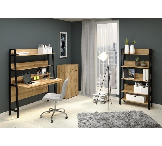 Шкаф Комус in homeoffice закрытый, 644x416x1062, дуб натуральный 1232566