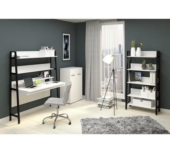Шкаф Комус in homeoffice закрытый, 644x416x1062, белый 1232567