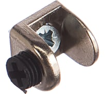 П-образный стеклодержатель на шурупе ELEMENT никель 2 шт 116530