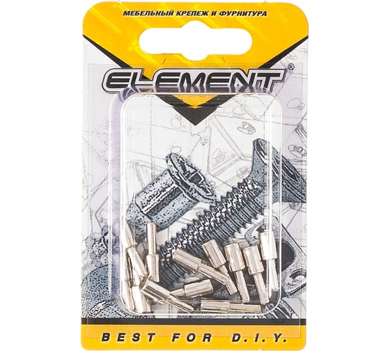 Полкодержатель-граната ELEMENT D5 мм никелированный 12 шт 012400