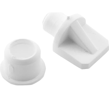 Пластмассовый полкодержатель-лопаточка ELEMENT D7мм с втулкой белый 16 шт 272000