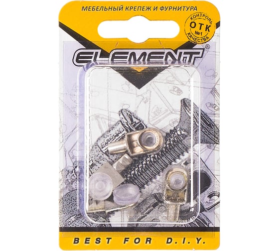 Стеклодержатель-лопатка с присоской ELEMENT никель 4 шт 011080